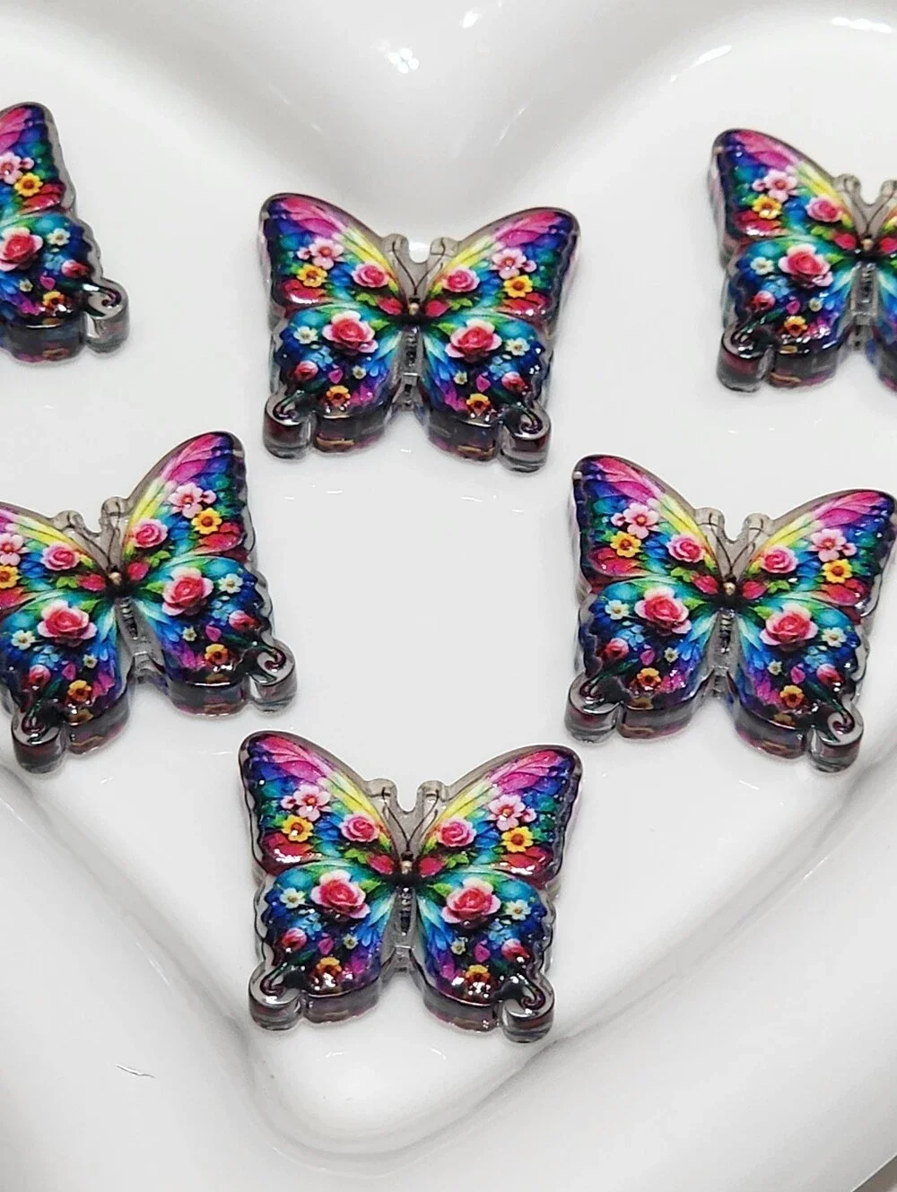 Butterfly Beads 2 Pcs Focal Beads Beaded Pen Jewelry Making Crafts Charms This